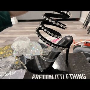 Black Pretty Little Thing heels